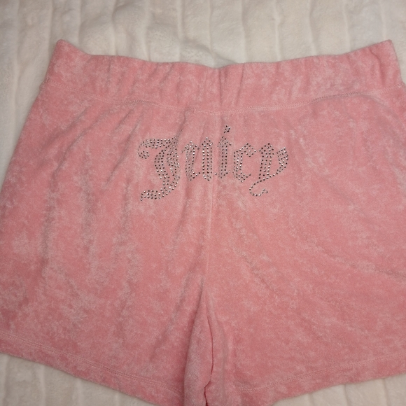 Juicy Couture Pink Velour Hoodie & Shorts Set – Size L (NWOT) - Picture 11 of 16